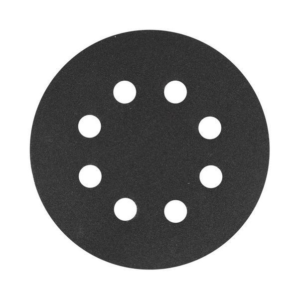 Круг шліфувальний самозачепний Dnipro-M Р150, 5 шт/уп 8 отв. 125 мм 80450006 фото