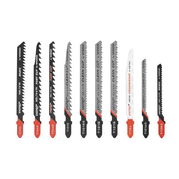 Saw blade set for Dnipro-M jigsaw 10 pcs