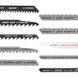 Saw blade set for Dnipro-M jigsaw 10 pcs