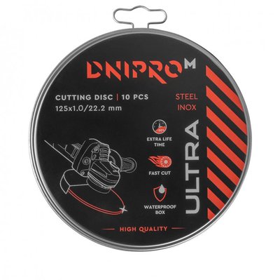 Rezací kotúč Dnipro-M Ultra 125 mm 1,0 mm 22,2 mm 10 ks/bal. 72321000 фото