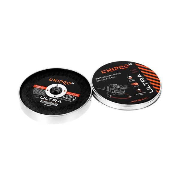 Cutting disc Dnipro-M Ultra 125 mm 1.0 mm 22.2 mm 10 pcs/pack