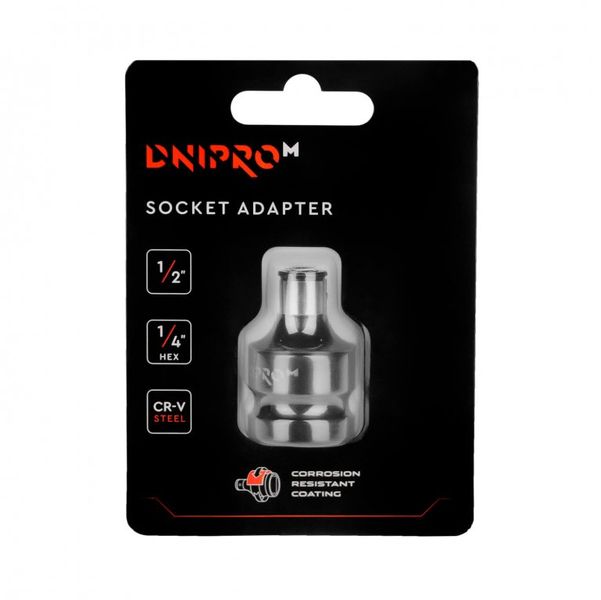 Adapter Dnipro-M 1/2" to 1/4" HEX CR-V