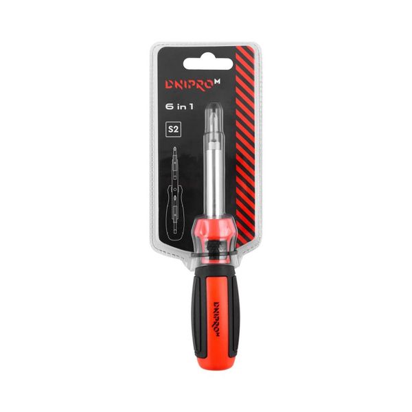 Screwdriver Dnipro-M with attachments 6 in 1, S2