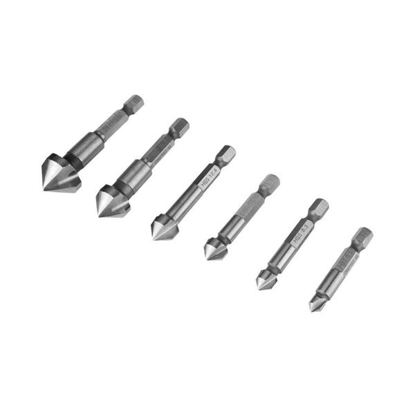 Countersink Set Dnipro-M for Metal 6 pcs. 6.3-20.5 mm