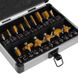 Wood router bit set Dnipro-M PROFESSIONAL, 8 mm shank 15 pcs (2021)