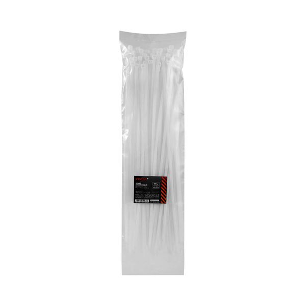 Plastic zip Dnipro-M white 4.8 mm 350 mm (100 pcs/pack)