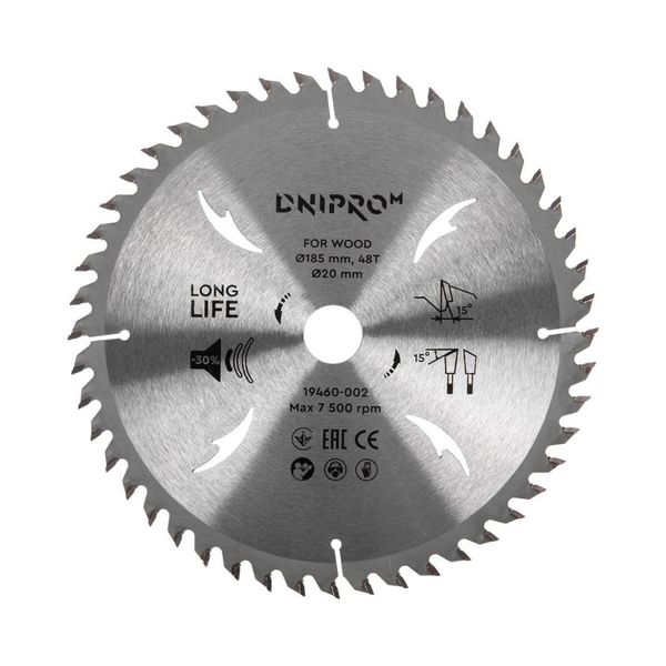 Saw Blade Dnipro-M 185 20/16 48T