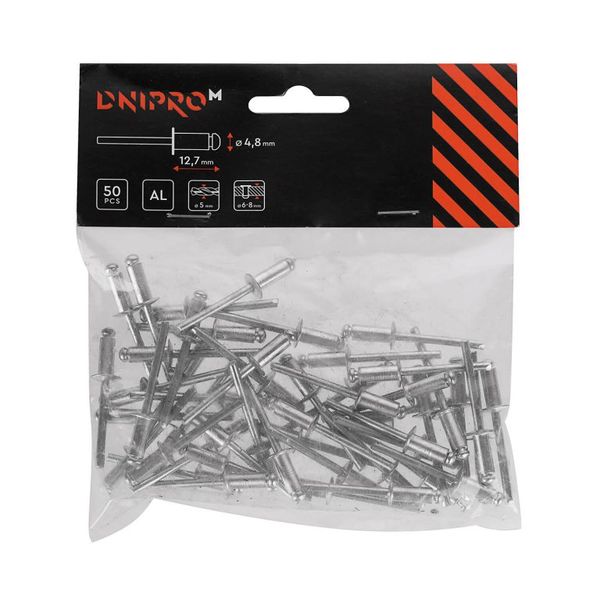 Aluminum rivet Dnipro-M 4.8*12.7 mm (50 pcs)