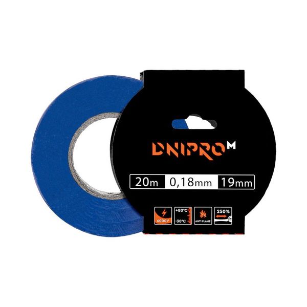 Isolierband Dnipro-M 20 m 19 mm 0,18 mm blau 8030002 фото