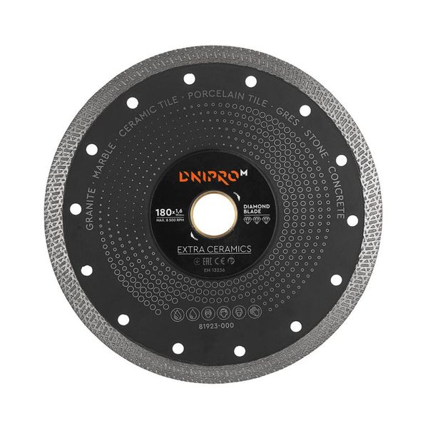 Diamond Blade Dnipro-M Extra-Ceramics 180 mm 25.4 22.2