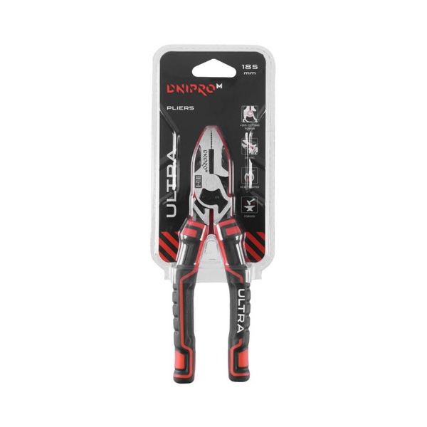 Combination pliers Dnipro-M ULTRA 185 mm