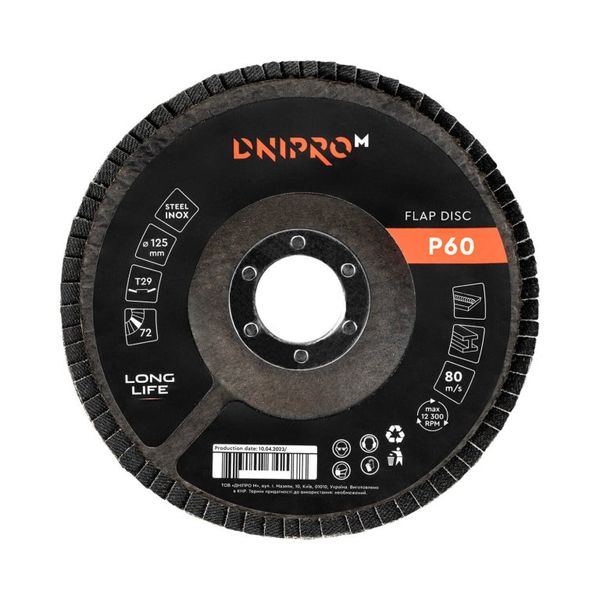 Schleifband Dnipro-M spitz zulaufend P60 125 mm 22.2 mm 58924003 фото