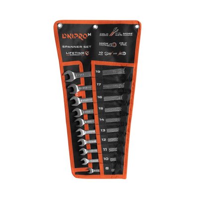 Set of socket wrenches Dnipro-M ULTRA in a case (8-19 mm) 10 pcs.