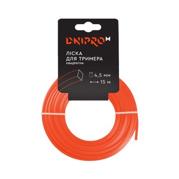 Mowing cable for brush cutter Dnipro-M square 15 m 4.5 mm